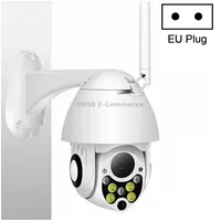 Wireless Surveillance Camera Hd Ptz Home Security Outdoor Ip66 Waterproof Network Dome Camera, Support Night Vision  Motion Detection Tf Card, Eu Plug