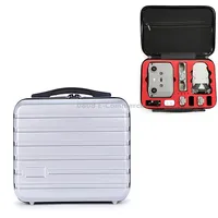 ls-S004 Portable Waterproof Drone Handbag Storage Bag for Dji Mavic Mini 2Silver Red Liner