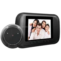 N07 3.5 inch Night Vision Camera Video Motion Detection Cat Eye Doorbell Black