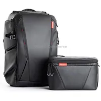 Pgytech P-Cb-020 2 in 1 Waterproof  Shockproof Outdoor Dual Shoulders Backpack Single Shoulder Bag Black