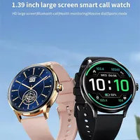 Qs80 1.39 inch Bt5.2 Smart Sport Watch, Support Bluetooth Call / Sleep Blood Oxygen Temperature Heart Rate Pressure Health MonitorBlack