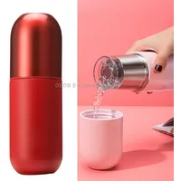 Shoke Portable Mini Insulation Cup 316 Stainless Steel Capsule Cup, Capacity 280MlCharm Red