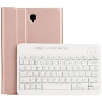 St830S Bluetooth 3.0 Fine Wool Texture Pu Leather Abs Detachable Seven-Color Backlight Keyboard Tablet Case for Samsung Galaxy Tab S4 10.5 inch T830 / T835, with Pen Slot  Holder Rose Gold