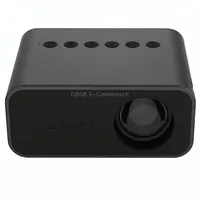 T500 1920X1080P 80 Lumens Portable Mini Home Theater Led Hd Digital Projector Without Remote Control  AdaptorBlack