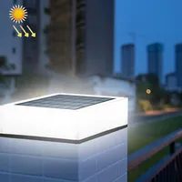 Ts-S5306 Outdoor Solar Column Head Lamp Ip68 Waterproof Lawn Yard Light, Style Three Color Switch