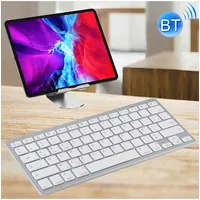 Wb-8022 Ultra-Thin Wireless Bluetooth Keyboard for iPad, Samsung, Huawei, Xiaomi, Tablet Pcs or Smartphones, French KeysSilver