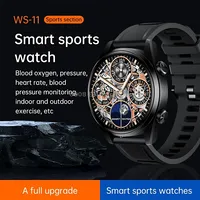 Ws-11 1.43 inch Ip67 Sport Smart Watch, Support Bluetooth Call / Sleep Blood Oxygen Heart Rate Pressure Health MonitorBlack