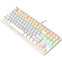 Ziyoulang K2 87 Keys Office Laptop Punk Glowing Mechanical Wired Keyboard, Cable Length 1.5M, Color White
