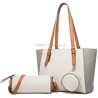 3 in 1 Fashion Simple Lady Diagonal Large Capacity HandbagWhite