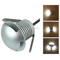 3W Led Embedded Polarized Buried Lamp Ip67 Waterproof Turtle Shell Outdoor Garden Lawn Lamp, White Light 4000K Q3 Three-Way