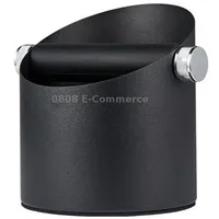 Coffee Waste Bin Milk Tea Residue Recycling Powder Box, Color Black 45 Steel