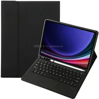 For Samsung Galaxy Tab S9 A710B-A Candy Color Tpu Touch Bluetooth Keyboard Leather Tablet Case with Pen HolderBlack