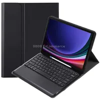 For Samsung Galaxy Tab S9 Fe A810B Pen Slot Detachable Bluetooth Keyboard Leather Tablet CaseBlack