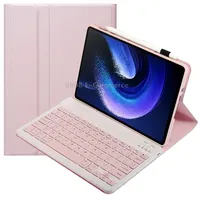 For Xiaomi Pad 6 / Pro A0N7 Lambskin Texture Ultra-Thin Bluetooth Keyboard Leather CasePink