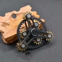 Four Gear Upgraded Version Black Linkage Fidget Spinner Decompression Toy
