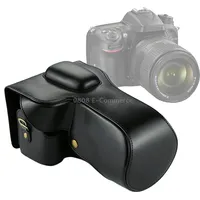 Full Body Camera Pu Leather Case Bag for Nikon D7200 / D7100 D7000 18-200 18-140Mm LensBlack