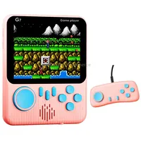 G7 3.5 inch Ultra-Thin Handheld Game Console Built-In 666 Games, Style Double Pink