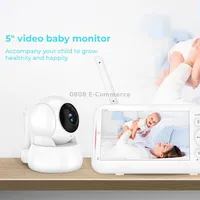 Infrared Night Vision Two-Way Intercom Baby Monitor 5-Inch Wireless Digital MonitorUs Plug