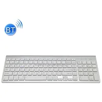 K368 Dual Mode Channel 102 Keys Wireless Bluetooth Keyboard for Laptop, Notebook, Tablet and Smartphones, Support Android / iOS Windows or An Updated VersionSilver