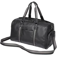 Large Capacity Leather Luggage Bag Multifunctional Single Shoulder Travel Bag4028 Black