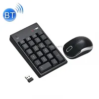 Mc Saite Mc-61Cb 2.4Ghz Wireless Mouse  22 Keys Numeric Pan Keyboard with Usb Receiver Set for Computer Pc Laptop Black