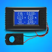 Peacefair English Version Multifunctional Ac Digital Display Power Monitor, 100A Open and Close Ct