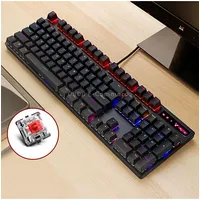 Rapoo V500 Pro Mixed Light 104 Keys Desktop Laptop Computer Game Esports Office Home Typing Wired Mechanical KeyboardRed Shaft