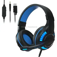 Sades Mh603 3.5Mm Port Adjustable Gaming Headset with MicrophoneBlack Blue