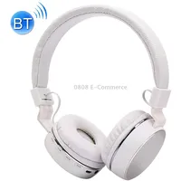 Sh-16 Headband Folding Stereo Wireless Bluetooth Headphone Headset, Support 3.5Mm Audio  Hands-Free Call Tf Card Fm, for iPhone, iPad, iPod, Samsung, Htc, Sony, Huawei, Xiaomi and other DevicesSilver