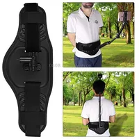 Waist Belt Mount Strap with Adapter  Screw for Gopro Hero11 Black / Hero10 Hero9 Hero8 Hero7 /6 /5 Session /4 /3 /2 /1, Insta360 One R, Dji Osmo Action and Other CamerasBlack