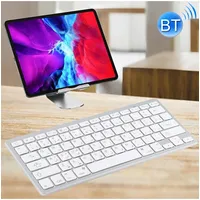 Wb-8022 Ultra-Thin Wireless Bluetooth Keyboard for iPad, Samsung, Huawei,  Xiaomi, Tablet Pcs or Smart Phones, Arabic KeysSilver