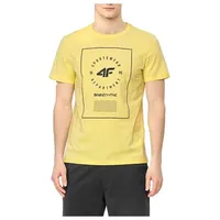 4F T-Shirt M H4L22-Tsm033 light yellow H4L22Tsm033Jasnyżółty