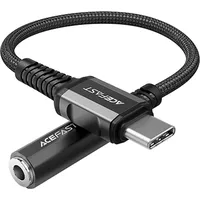 Acefast audio cable Usb Type C - 3.5Mm mini jack Female 18Cm, Dac, Aux black C1-07 C1-07-C-3,5Mm Black