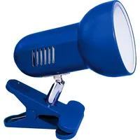 Activejet Clip-On desk lamp, blue, metal, E27 thread Aje-Clip Lamp Blue