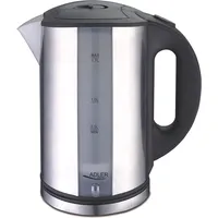 Adler Ad 1216 electric kettle 1.7 L Black,Silver 2200 W