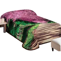 Akrila segas gultas pārklājs 155X220 3D Fluff 25 Way Ahead meža ziedi koki 1640804