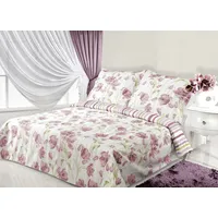 Ashley satīna gultas veļa 200X220 krēmkrāsas un rozā 990395