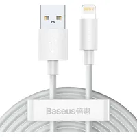 Baseus 2X Usb kabelis Iphone Zibens ātra uzlāde Barošanas piegāde 1,5 m balts 6953156230316