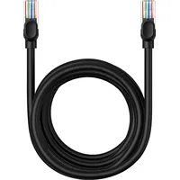 Baseus Kabelis Ethernet tīkla kabelis Cat 5 Rj-45 1000Mb/S vītā pāra 5M melns 6932172637019
