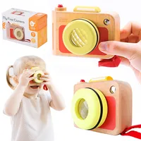 Bērnu fotokamera Koka rotaļlieta ar objektīvu Cw53634