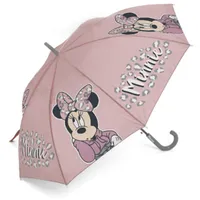 Bērnu lietussargs Mini Mouse 5211 Minnie rozā pelēks rokturis Wd12841-B