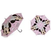 Bērnu lietussargs Mini Mouse Unicorn 5235 Minnie vienradzis zvaigznes rozā pelēks rokturis Wd12781-B