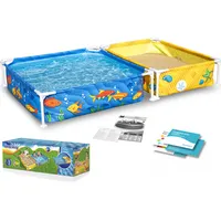 Bestway Dārza karkasa baseins bērniem ar smilšu kasti 213 x 112 30,5 cm 561Cf Art1166173