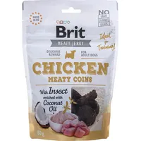 Brit Jerky Chicken Meaty Coins with instect - dog snack 80 g Art1629396