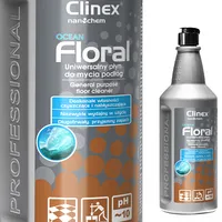 Clinex Grīdas tīrīšanas līdzeklis bez svītrām ar spīdīgu aromātu Floral - Ocean 1L 77-890