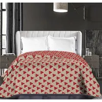 Decoking Dekoratīvais gultas pārklājs 220X240 Hypnosis bēšs sarkans, abpusējs, trīsstūri 5000098