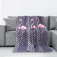 Decoking Mikrošķiedras gultas pārklājs sega 220X240 Cuddle Flamingo rozā Flamingos pelēks 5000372
