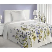 Dekoratīvais gultas pārklājs 170X210 Matilda balti ziedi 1168427