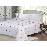 Dekoratīvs gultas pārklājs 240X220 Flamingo pelēki balti rozā flamingo 1272362