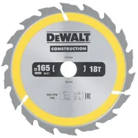 Dewalt-Akcesoria ripzāģis koka griešanai 165/20/2,5 mm, 18 zobi, Construction Dewalt Dt1933-Qz